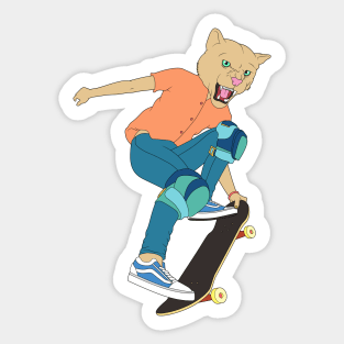 Skate Cougar Sticker